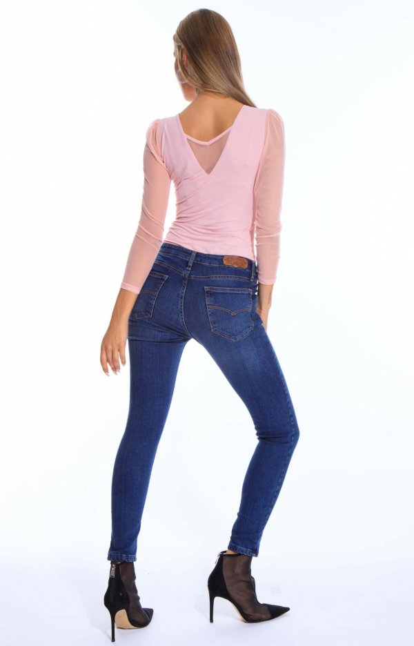 Fatta farmernadrág sötét