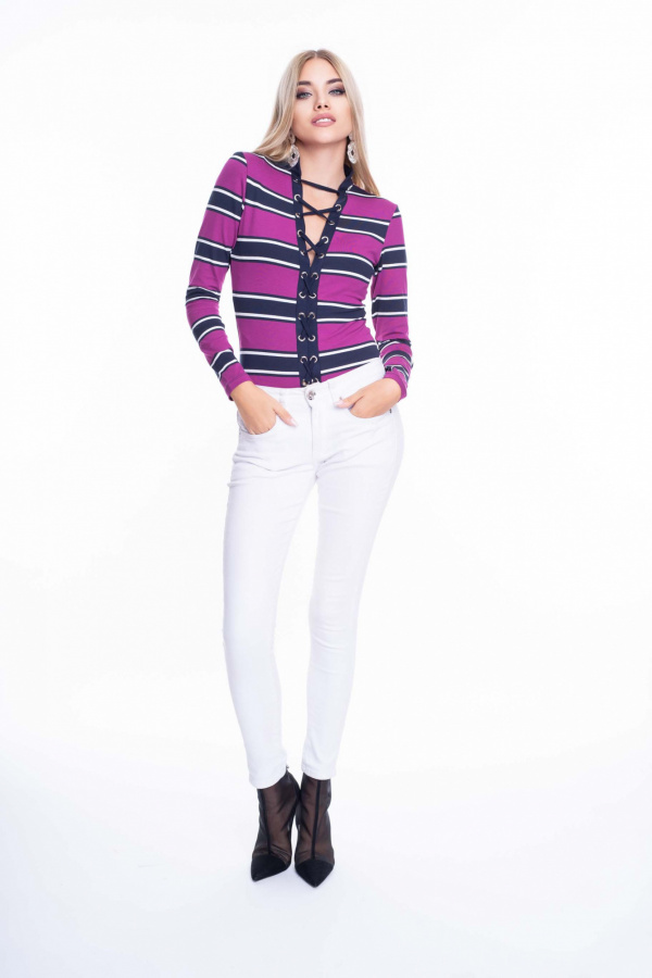 Merlot csíkos body [o]