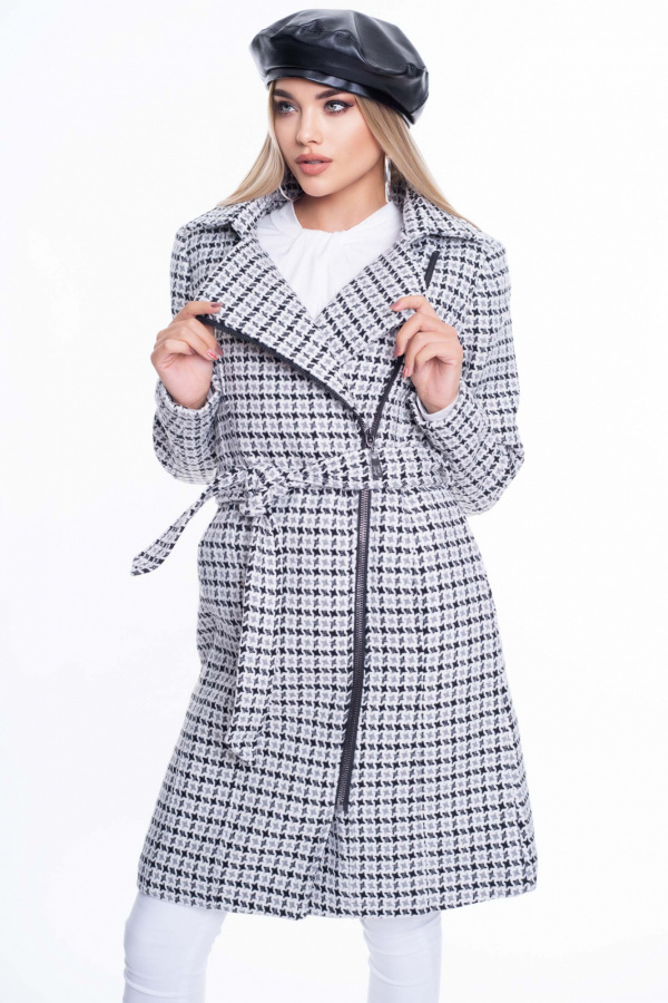 Panna mintás szövetkabát