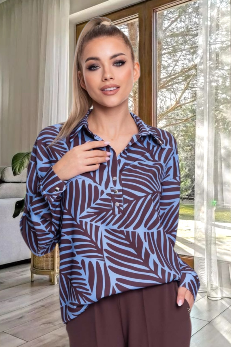 Barcelona mintás blúz/ F