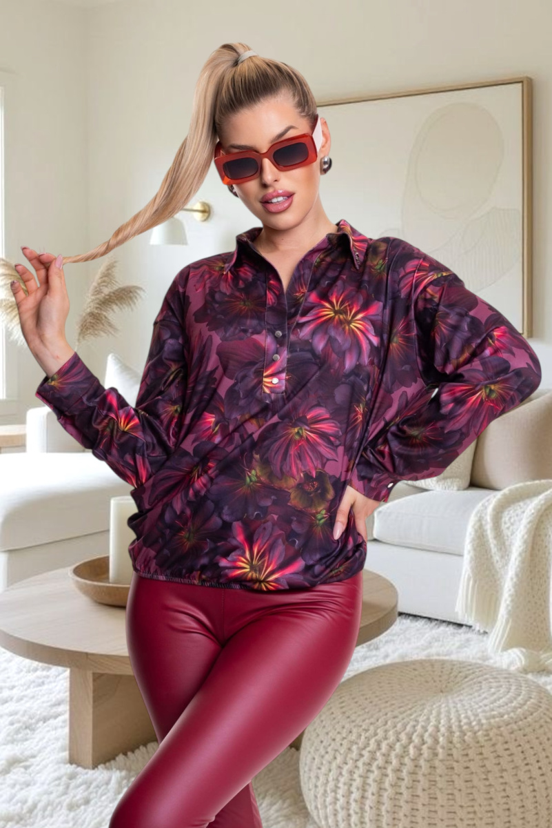 Barcelona mintás blúz  /F