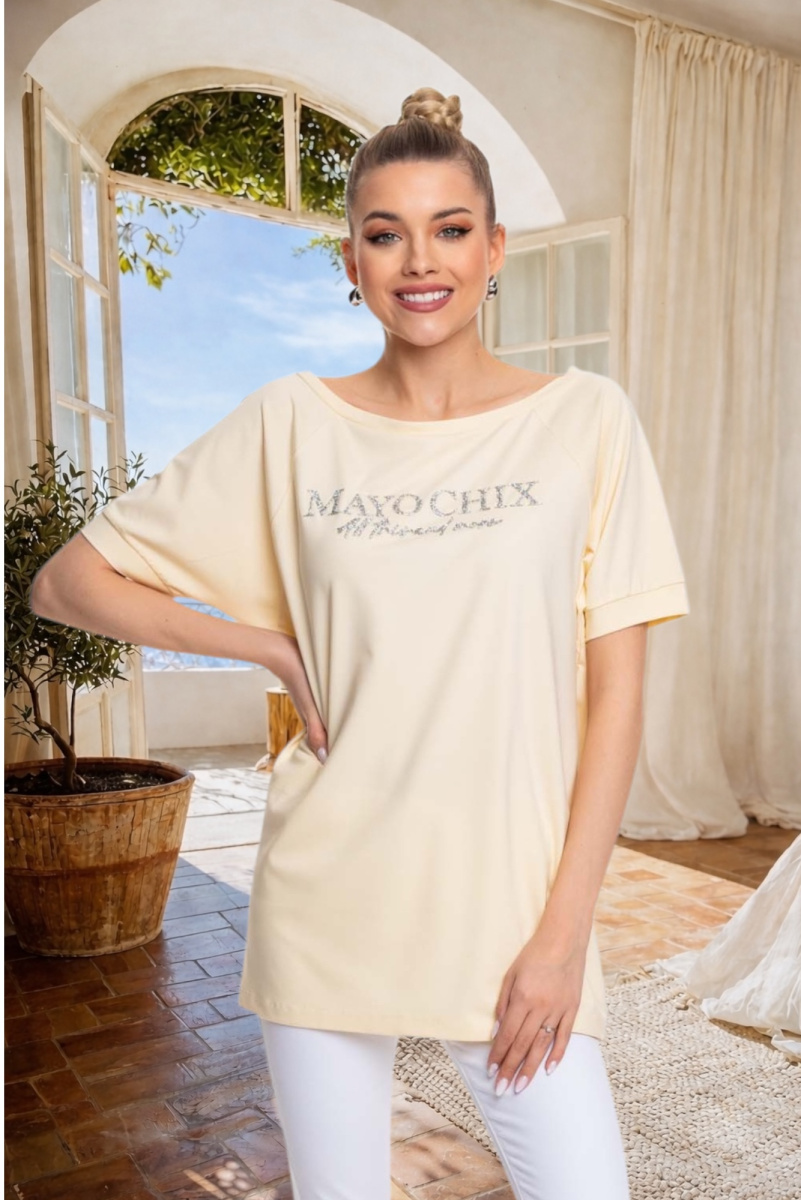 Bronz strasszos póló/ S