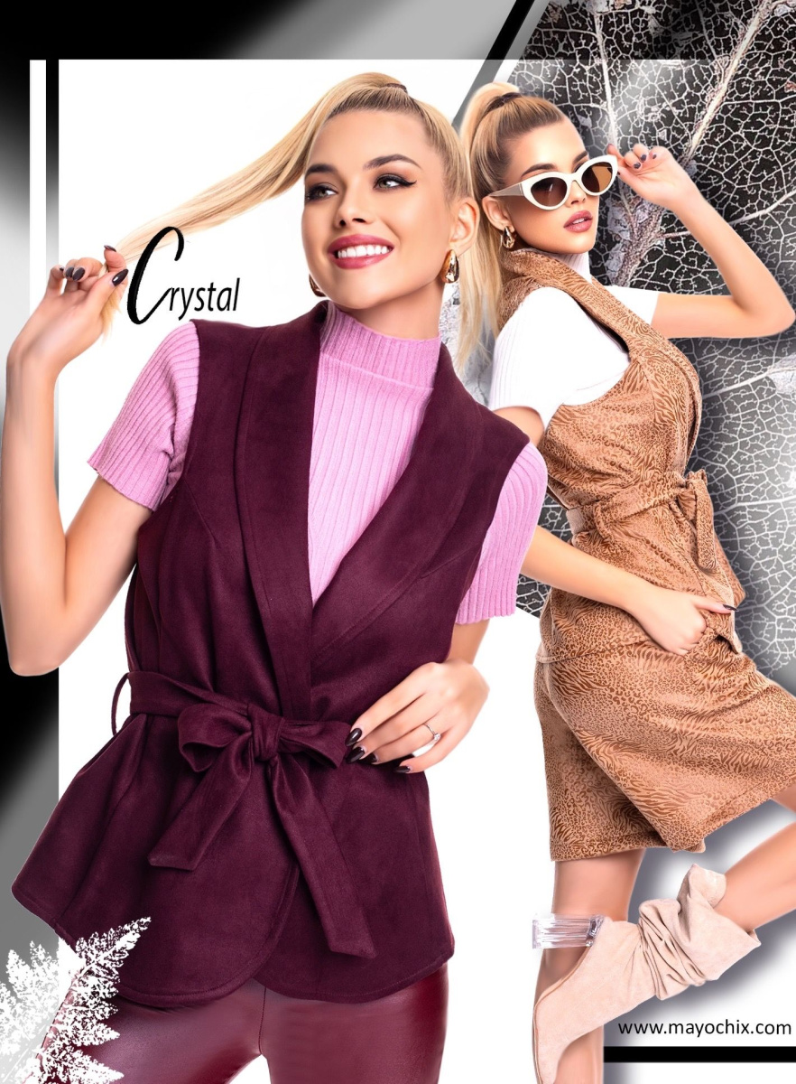 Crystal mintás mellény/ F