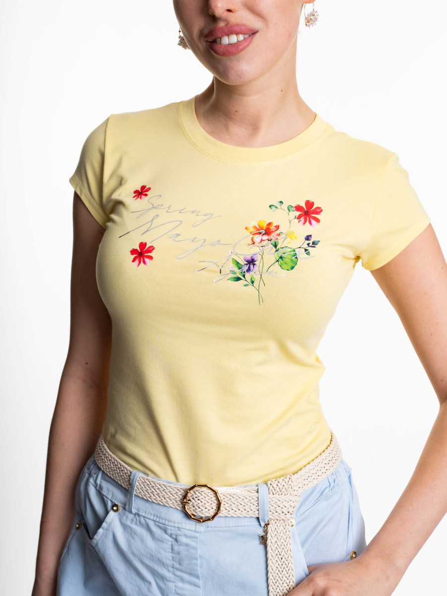 Light virágos póló/ S