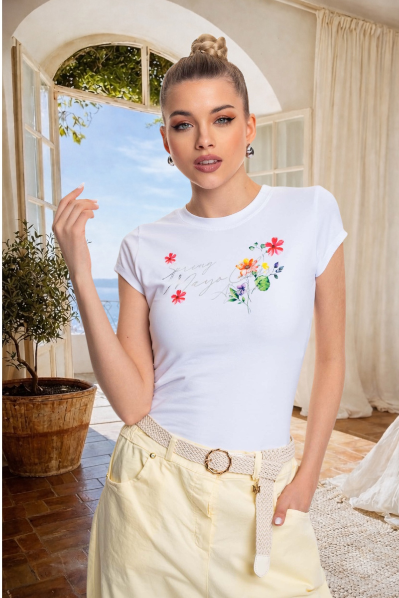 Light virágos póló/ S