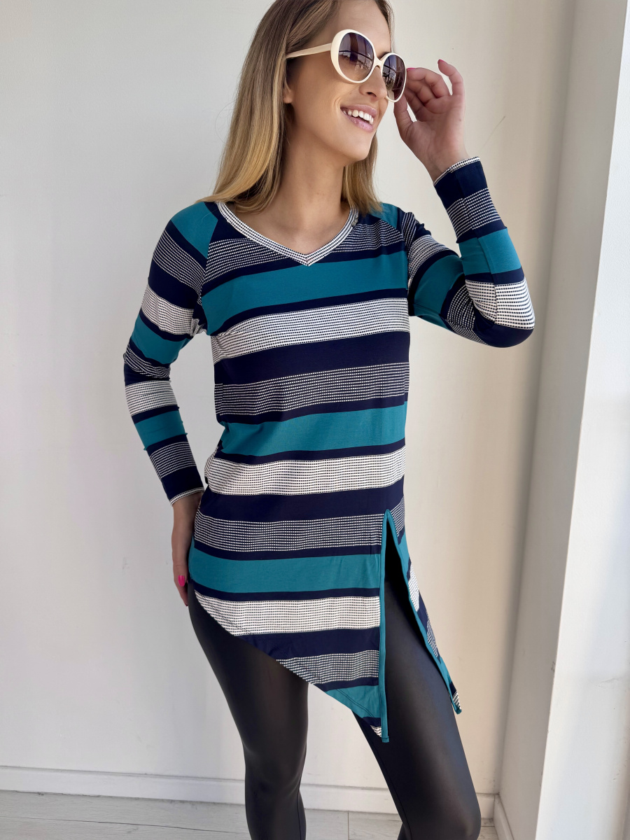 Áfonya csíkos tunika [o]