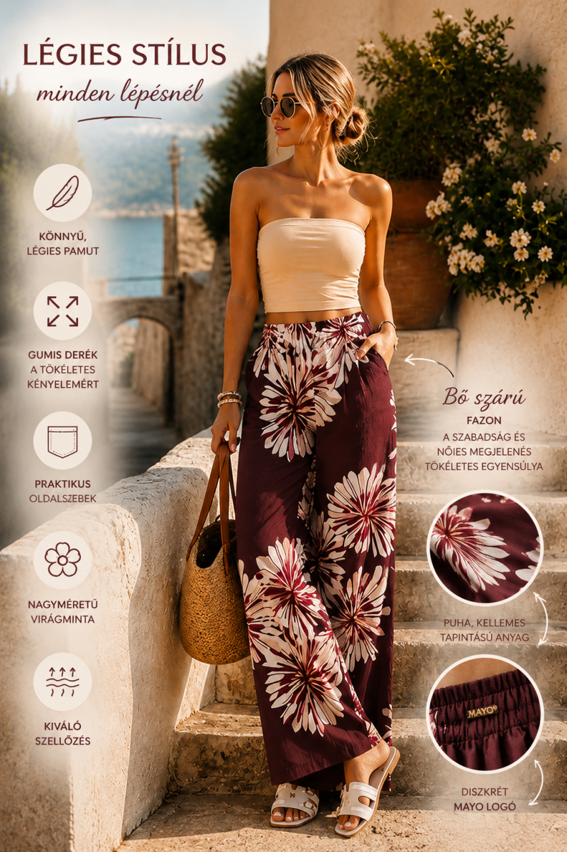 Albany mintás nadrág/ S