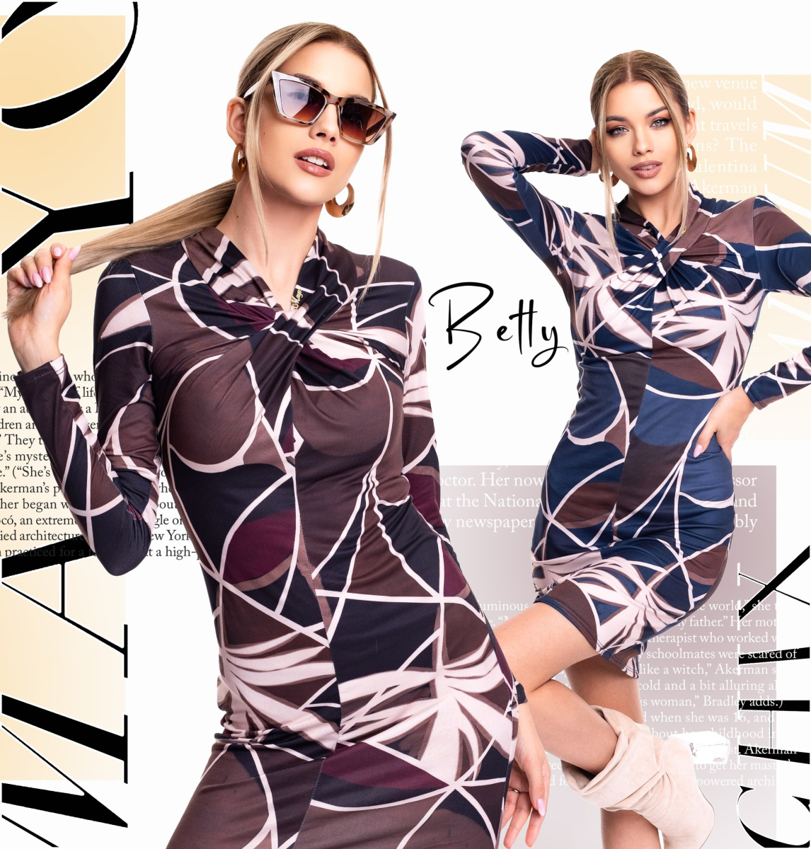 Betty mintás ruha/ F