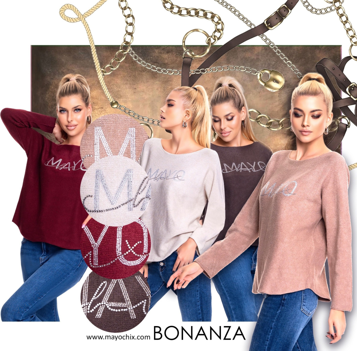 Bonanza kötött pulóver 