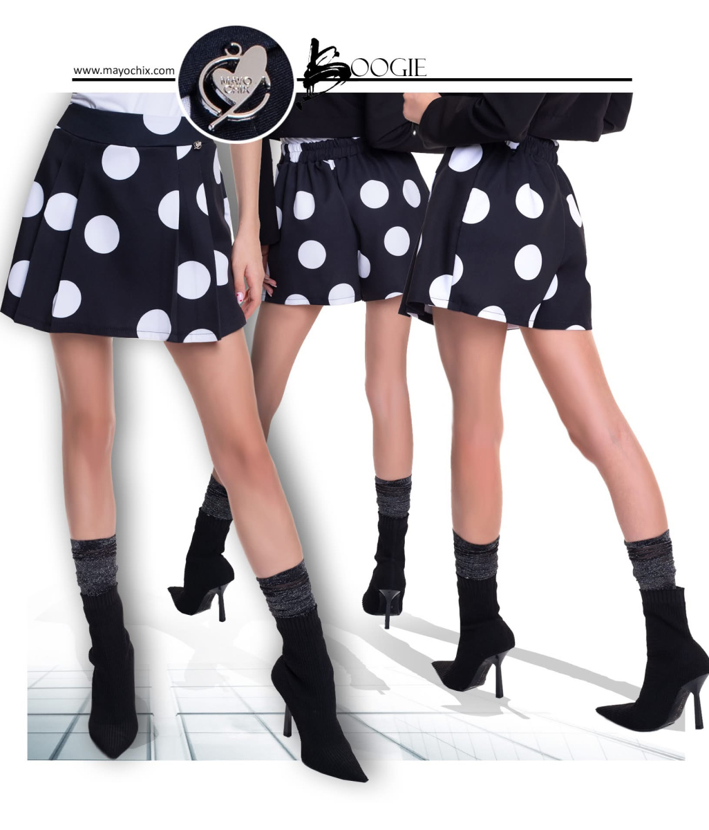 Boogie mintás szoknya-short/ S