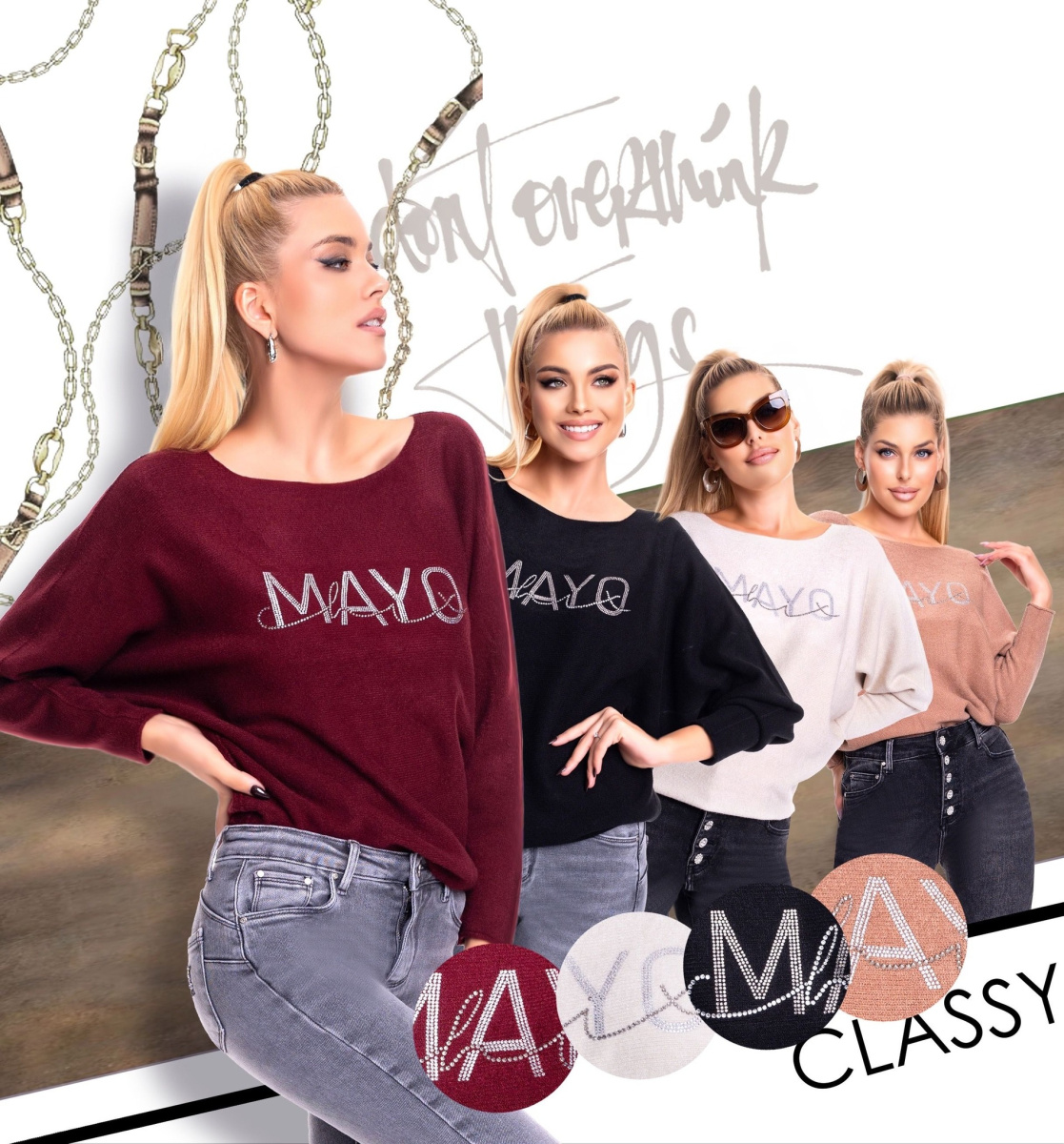 Classy kötött pulóver ,,nagy csili