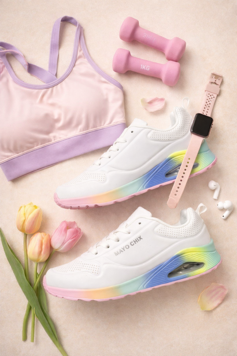 Emelt talpú színes félcipő 5122/ S