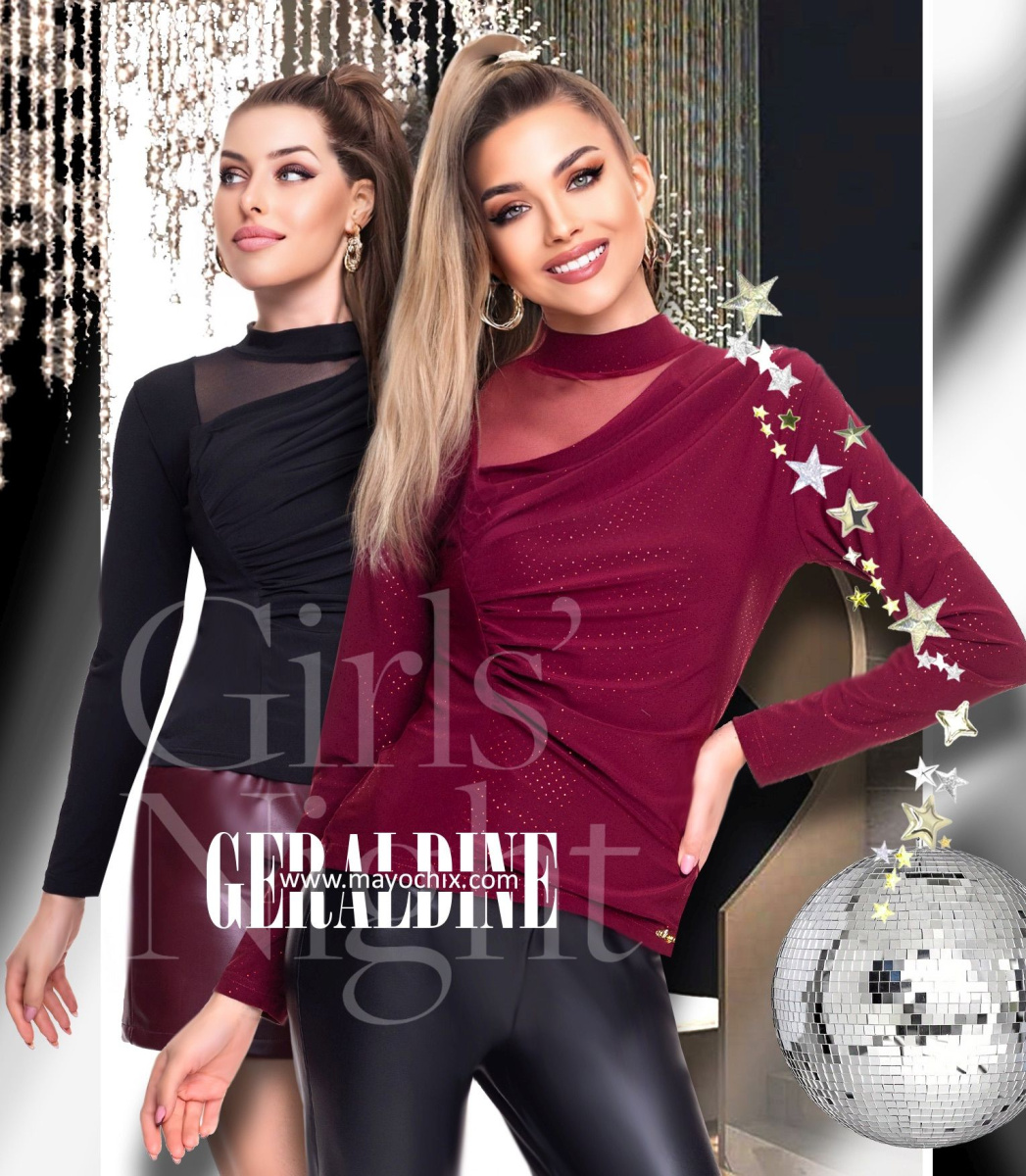 Geraldine mintás alkalmi felső/ F