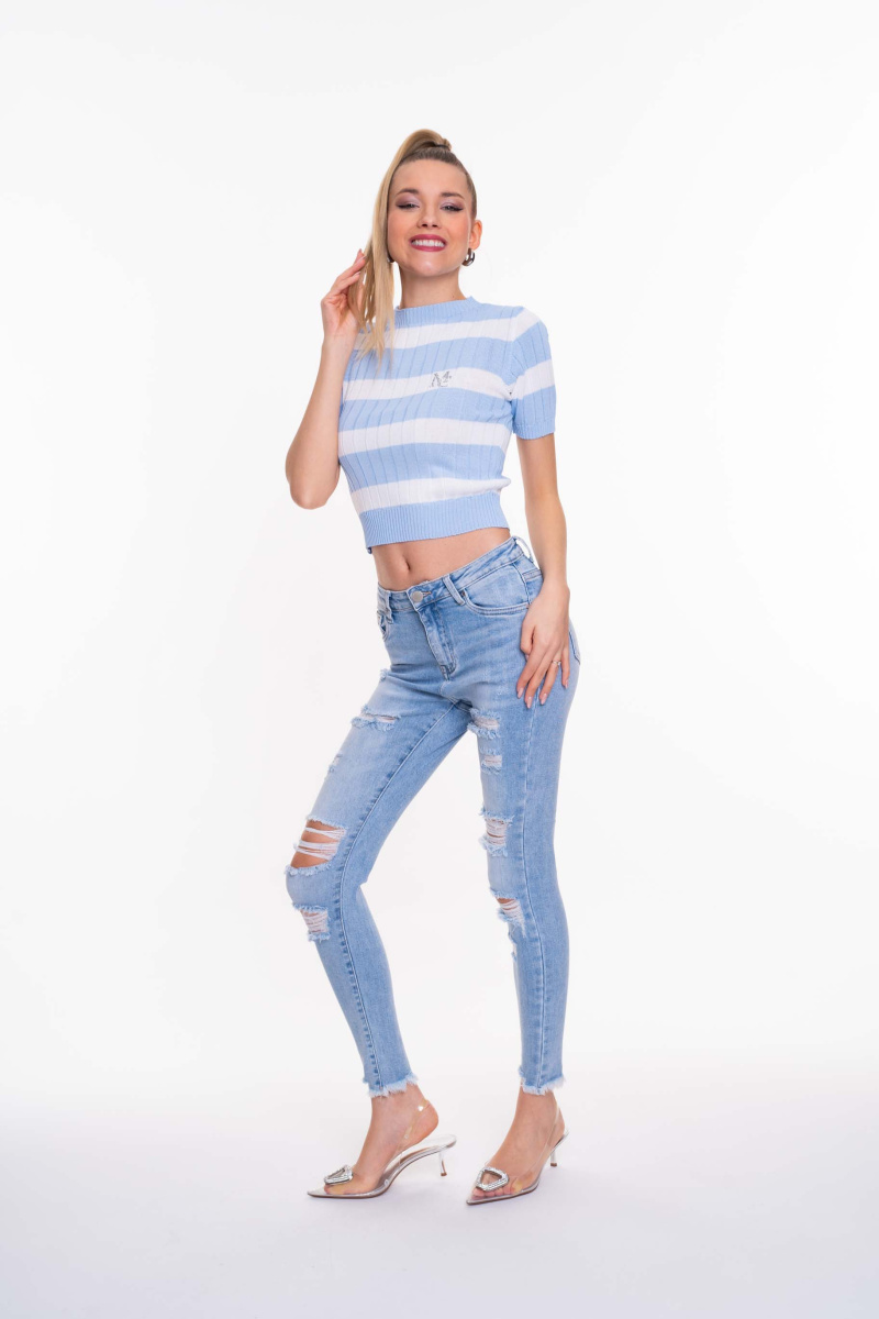 Hamburg szaggatott farmer/ S