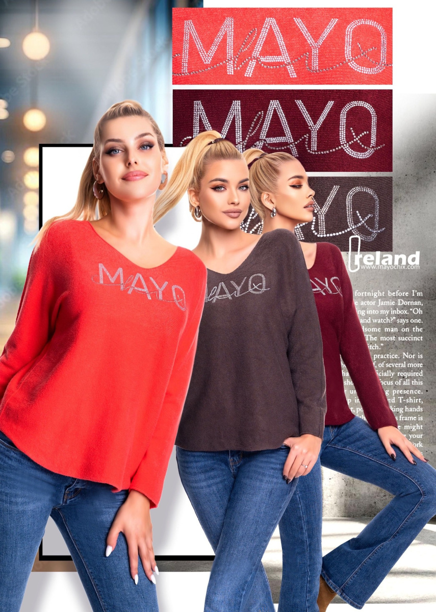 Ireland kötött pulóver ,,nagy csili