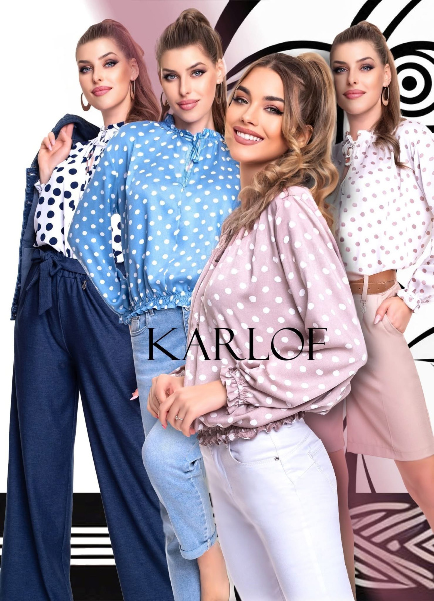 Karlof mintás blúz/ S