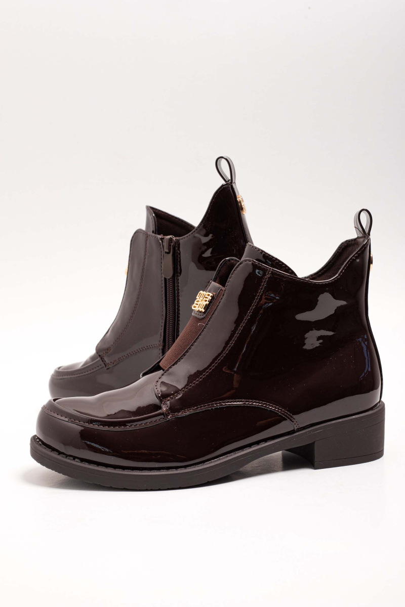 Lakk műbőr bokacsizma 5224/ F