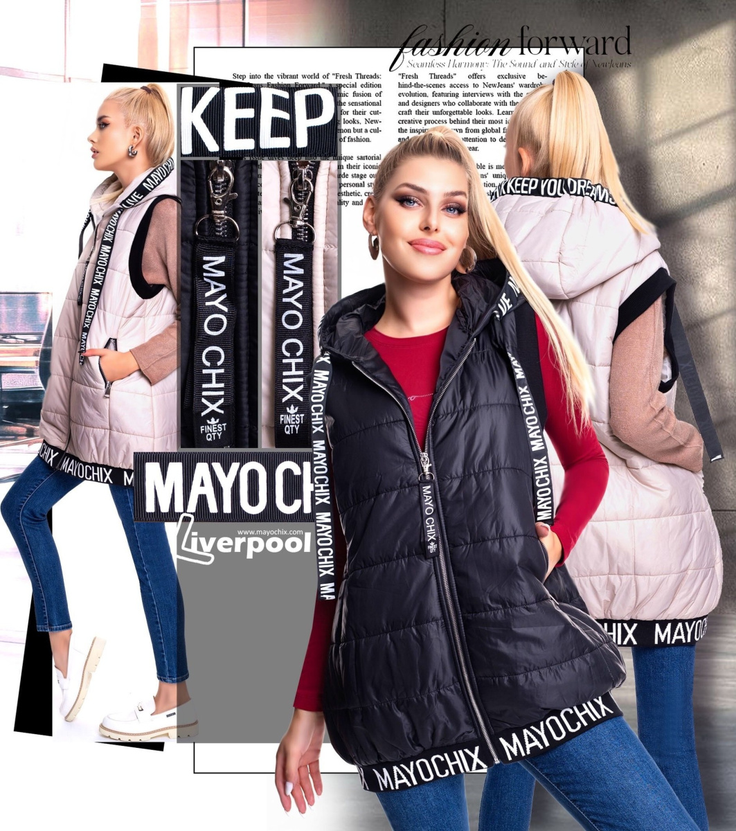 Liverpool pufi mellény/ F