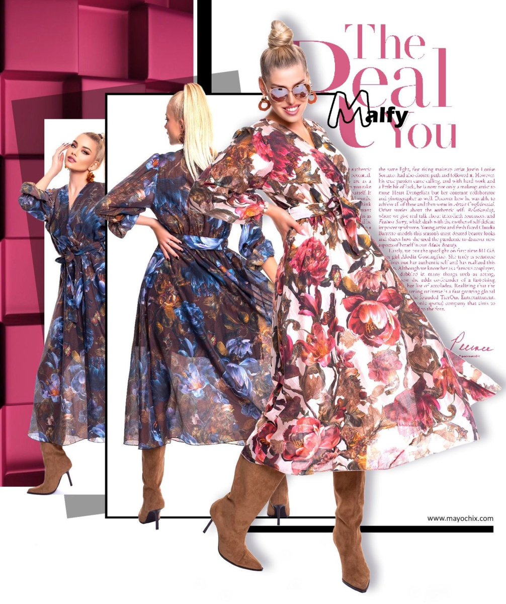 Malfy mintás ruha/ F