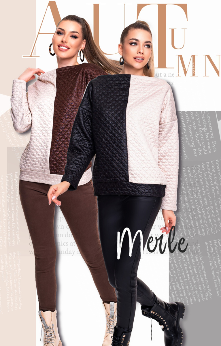 Merle tyúkláb mintás felső/ F