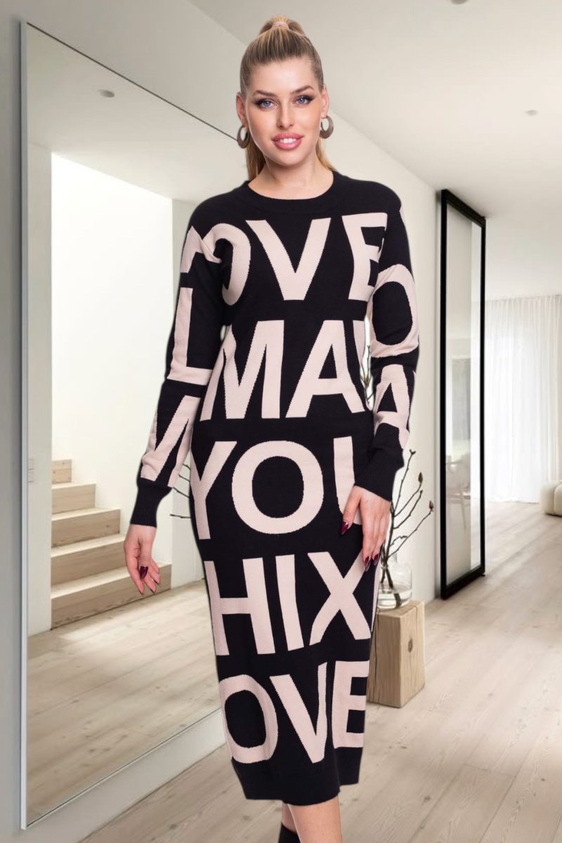 Patrícia hosszú kötött ruha/ F