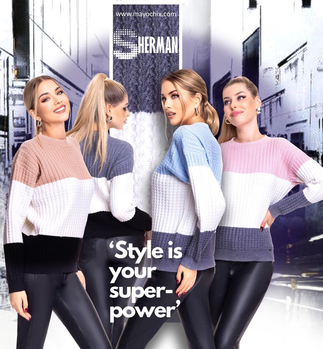 Sherman kötött pulóver/ F