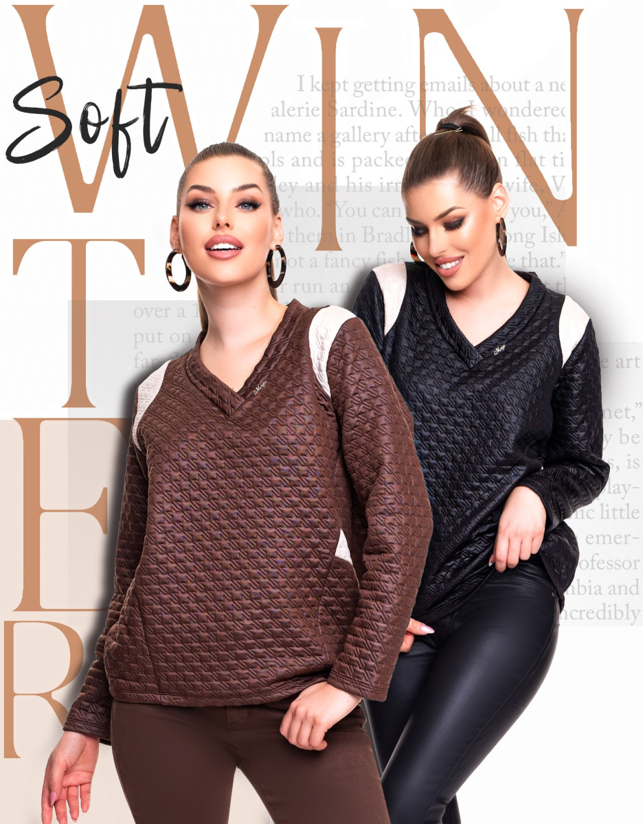 Soft tyúkláb mintás felső/ F