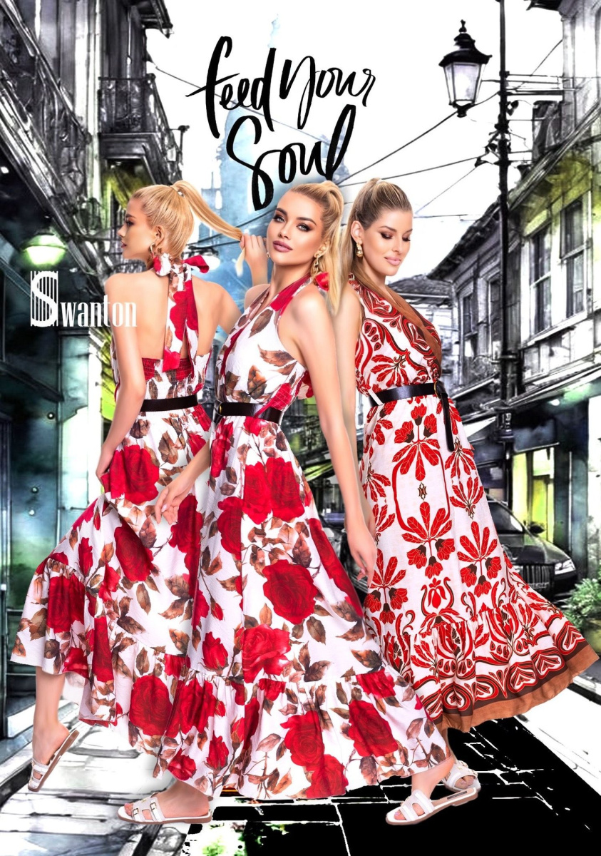 Swanton mintás ruha/ S