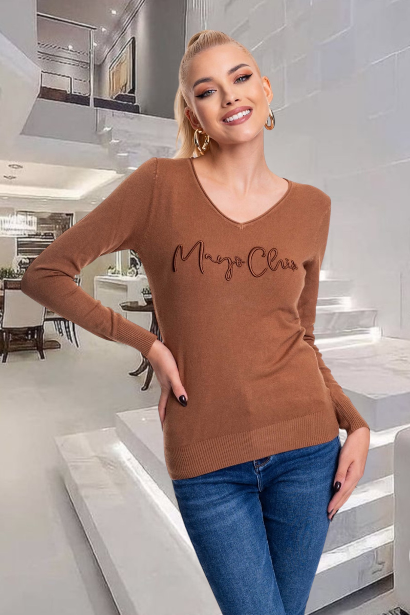 Wessex hímzett pulóver/ F