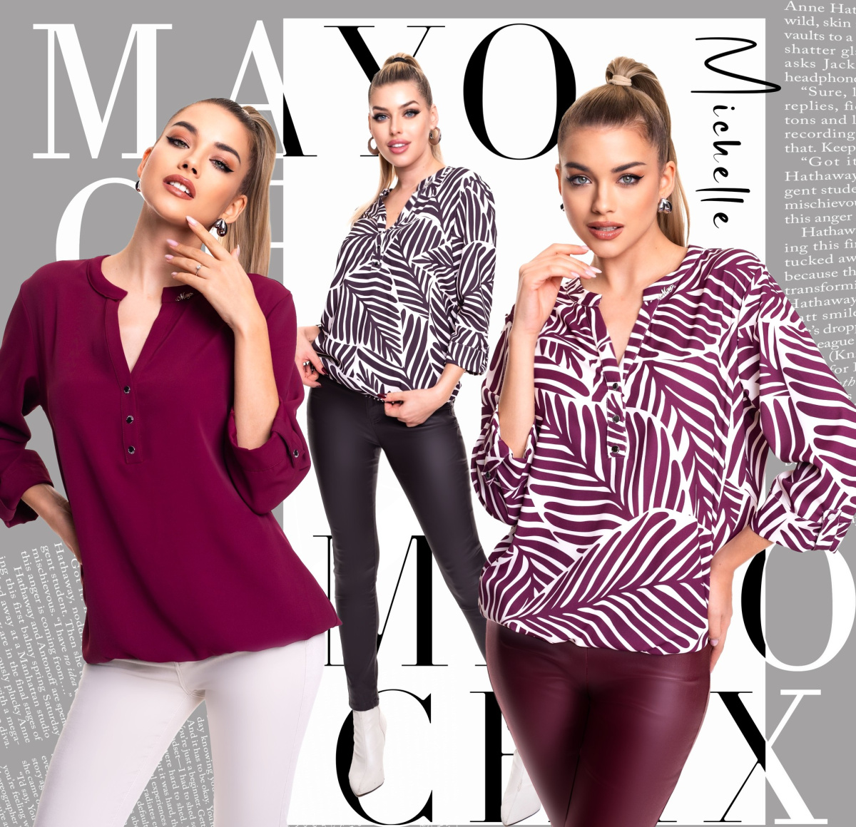 Michelle mintás blúz/ F