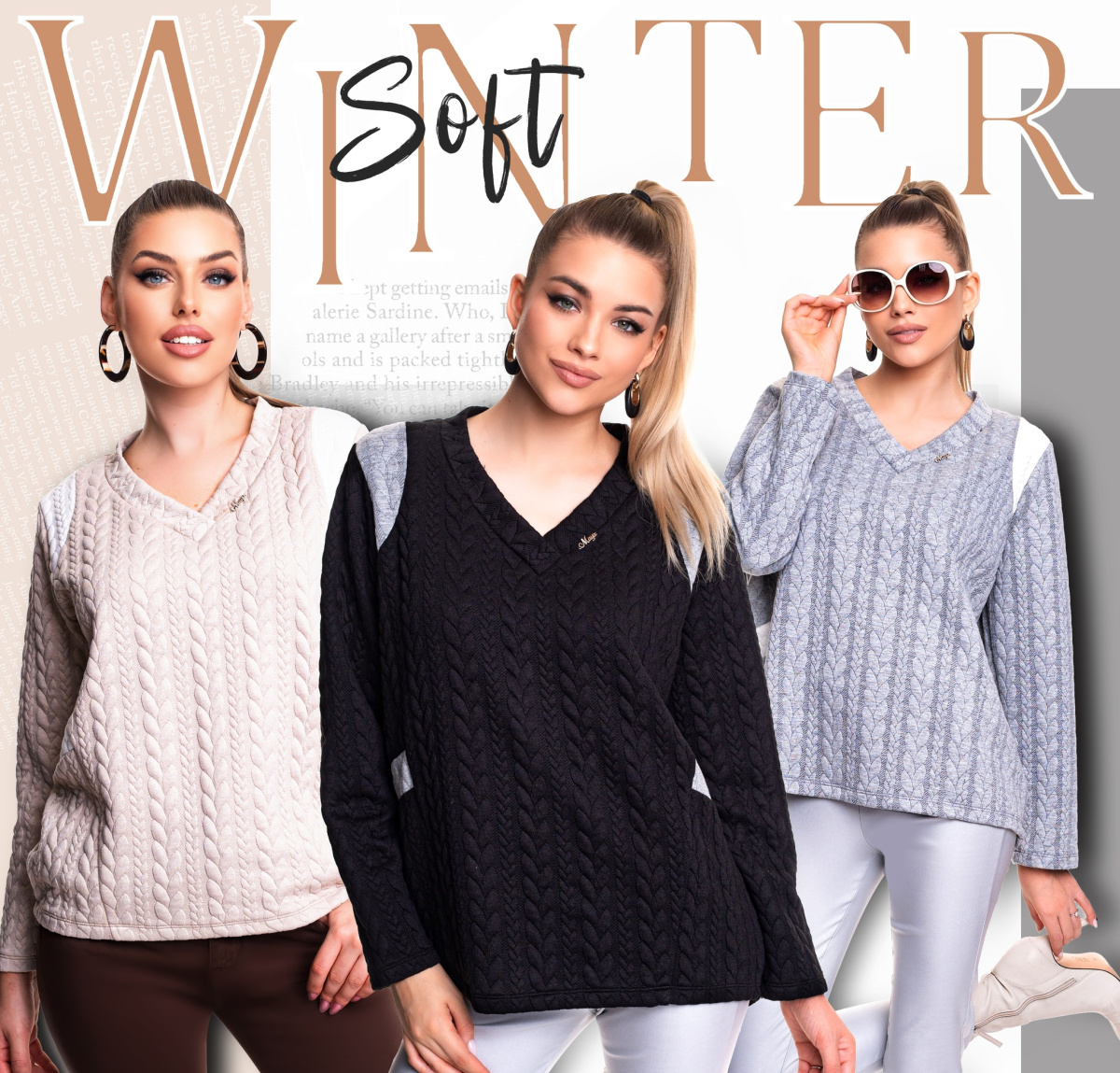 Soft fonott mintás felső/ F