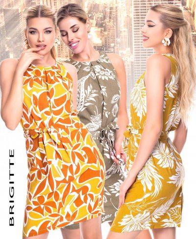 Brigitte mintás ruha