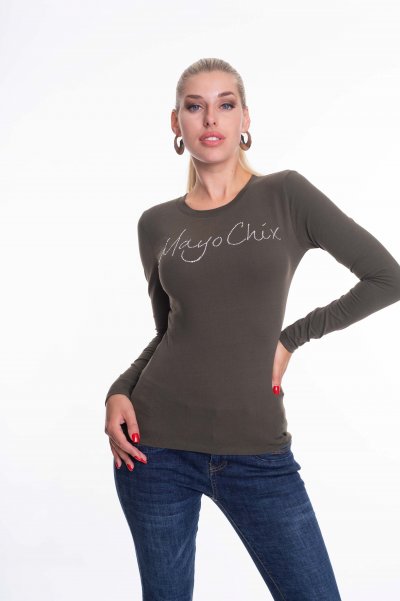 Light póló strasszos  hu./ F