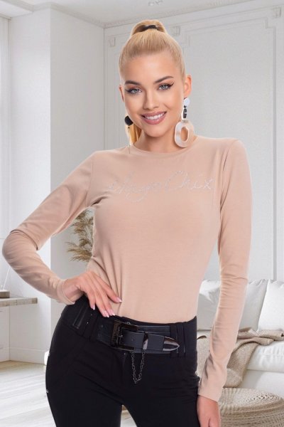 Light póló strasszos  hu./ F