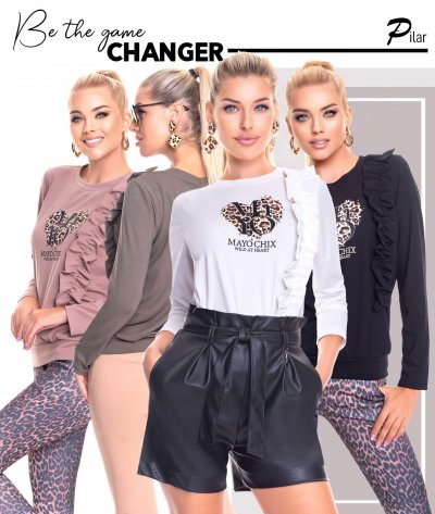 Pilár fodros felső/ F