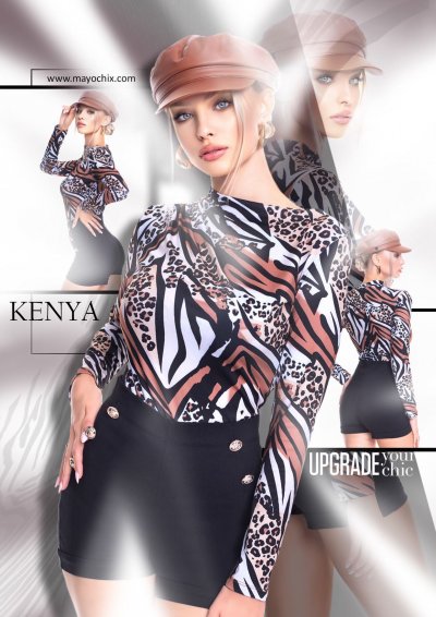 Kenya mintás póló /F