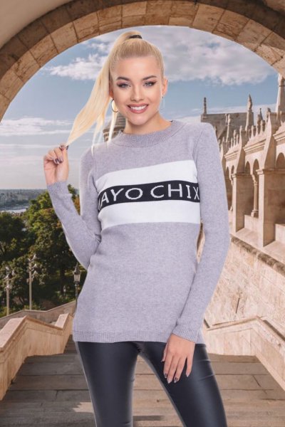 Olive kötött pulóver/ F