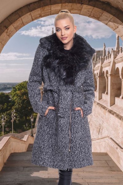 Panna buklé szövetkabát