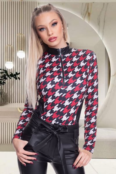 Yucatan mintás body / F