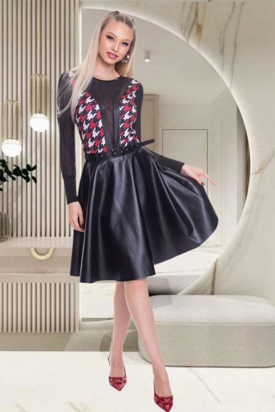 Pomon műbőrszoknya