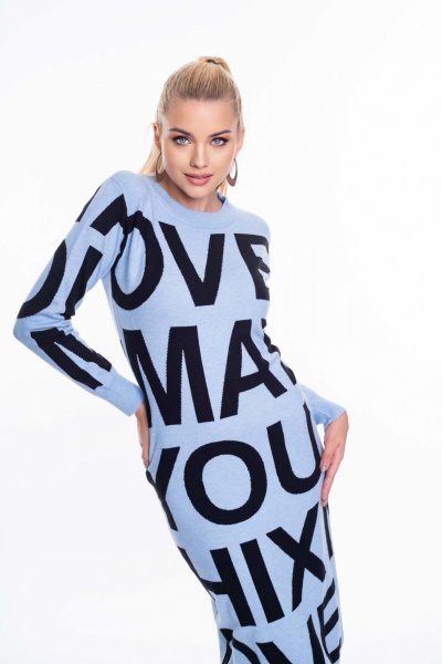 Patrícia hosszú, kötött ruha/ F