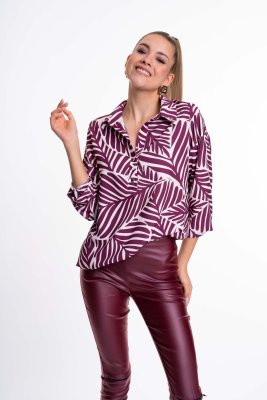 Barcelona mintás blúz/ F