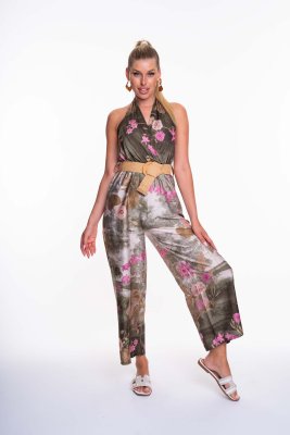 Cambria mintás szatén overall/ S