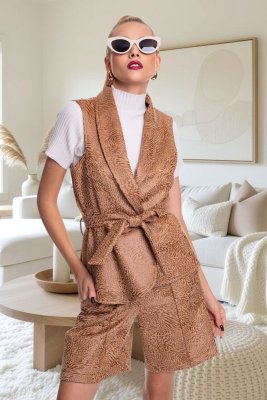 Crystal mintás mellény/ F