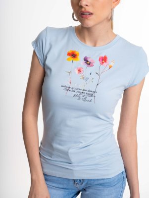 Light póló virágokkal/ S
