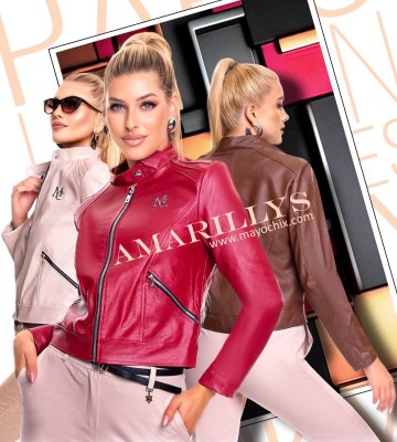 Amarillys műbőr dzseki/ F
