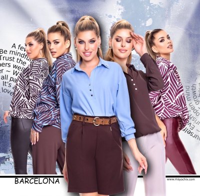 Barcelona mintás blúz/ F