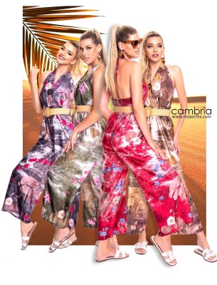 Cambria mintás szatén overall/ S