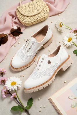 Fehér lakk félcipő 5116/ S