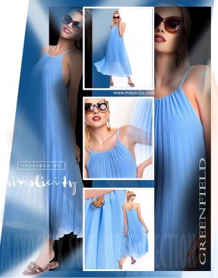 Greenfield plisszírozott ruha